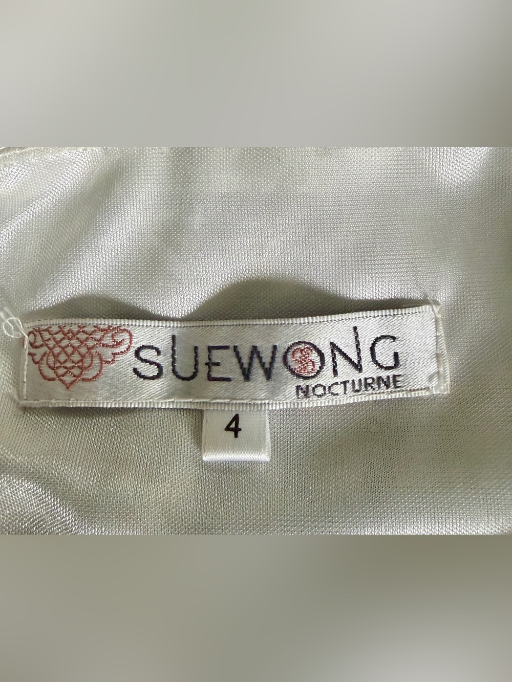 Vintage Sue Wong White and Gold Beaded and Embellished Gown - Picture 5 of 6